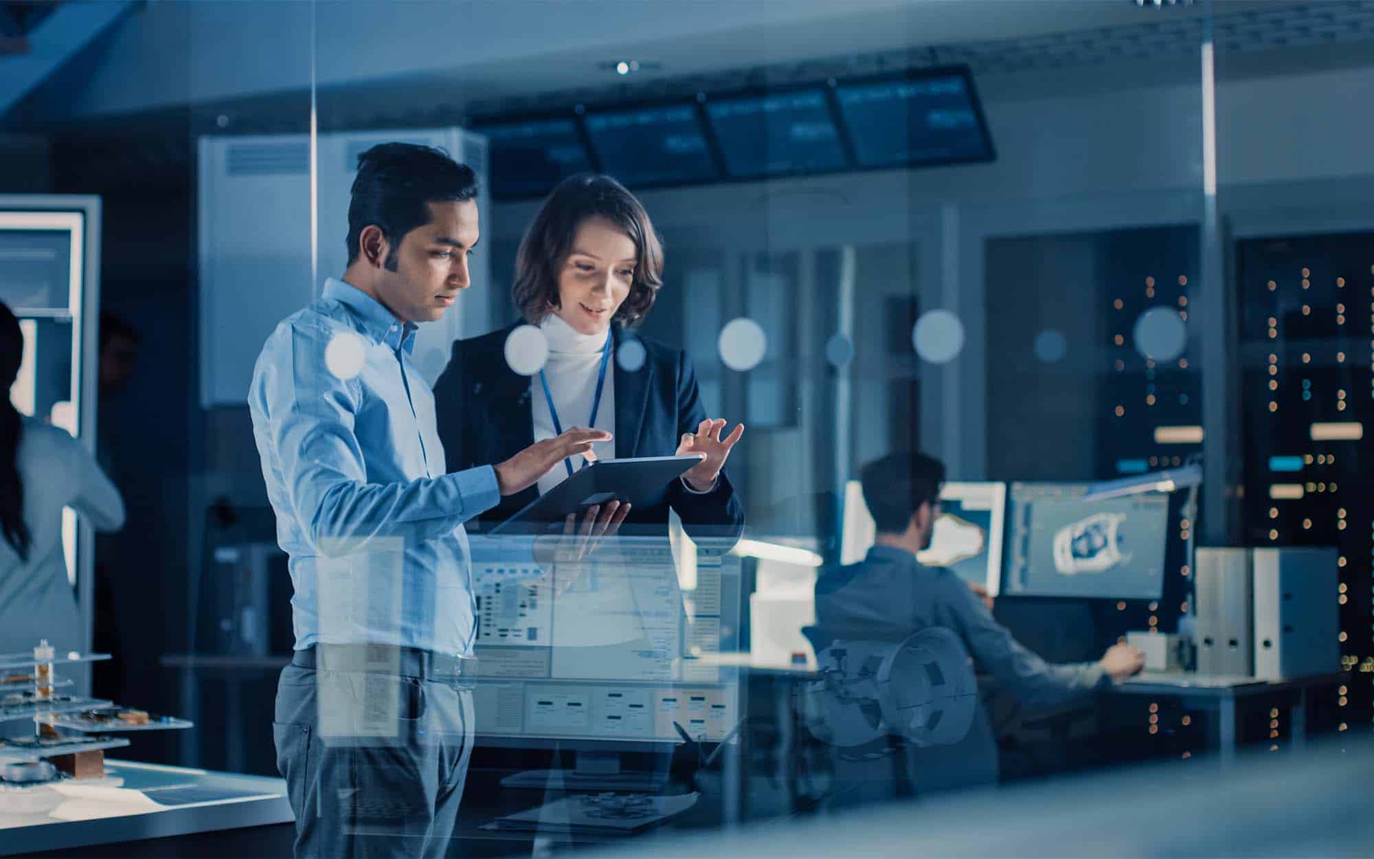 IT professionals collaborating on secure infrastructure